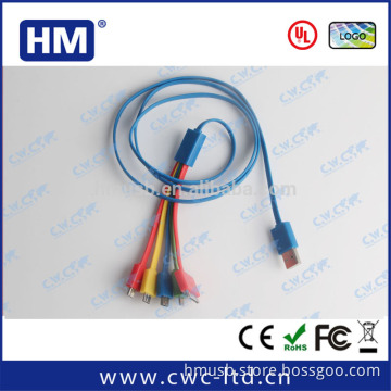 2016 best promotional gifts 6 in 1 charging cables for mobile phones charger cables for Iphone charger adapter